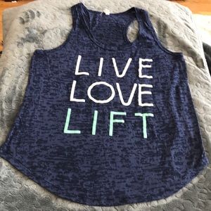 Work out tank ~ Live Love Lift